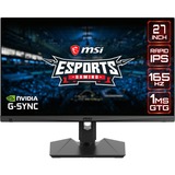 MSI Optix MAG274QRF-QD 27" Monitor Zwart, 2x HDMI, DisplayPort, 2x USB-A 2.0, USB-B, USB-C, 165 Hz