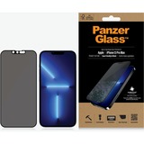 PanzerGlass iPhone 13 Pro Max - Black - Privacy beschermfolie Zwart/zwart