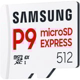 Samsung P9 Express 512GB microSDXC™ Express geheugenkaart Wit, UHS-I U3, V30