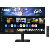 Samsung Smart Monitor M5 M50F 27" Zwart, 2x HDMI, 2x USB-A, Wi-Fi 5, BT