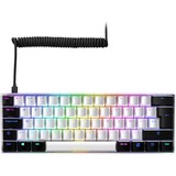 Sharkoon SKILLER SGK50 S4 RGB mechanisch gaming toetsenbord Wit, BE lay-out (AZERTY), Kailh Blue, 60%, Hot-swappable