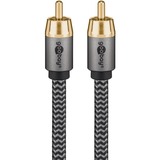 goobay Plus Mono Cinchkabel Zwart/zilver, 3 meter