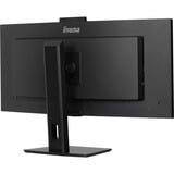 iiyama ProLite XCB3497WQSNPH-B1 34" Curved UltraWide monitor Zwart, 120 Hz, HDMI, DisplayPort, USB-C, LAN, FreeSync, Webcam