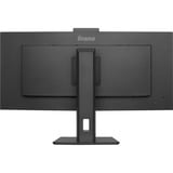 iiyama ProLite XCB3497WQSNPH-B1 34" Curved UltraWide monitor Zwart, 120 Hz, HDMI, DisplayPort, USB-C, LAN, FreeSync, Webcam