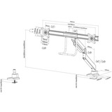 Neomounts NM-D775DXWHITE monitorarm Wit