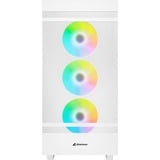 Sharkoon Rebel C50 White RGB midi tower behuizing Wit | 2x USB-A | 1x USB-C | RGB | Tempered Glass