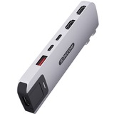 Sitecom 6-in-2 MacBook Pro Multiport Hub dockingstation Zilver