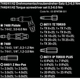 Wera 7440/41/42 Kraftform momentschroevendraaierset 0,3-6,0Nm Zwart/groen, 27-delig, met Rapidaptor snelspanboorhouder