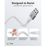 goobay Supersoft USB-C > USB-A 2.0 kabel Wit, 3 meter