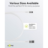 goobay Supersoft USB-C > USB-A 2.0 kabel Wit, 3 meter