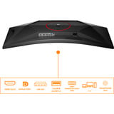 AOC CU34G4CA 34" Curved UltraWide gaming monitor Zwart, 2x HDMI, 1x DisplayPort, USB, Audio, 180 Hz