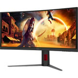AOC CU34G4CA 34" Curved UltraWide gaming monitor Zwart, 2x HDMI, 1x DisplayPort, USB, Audio, 180 Hz