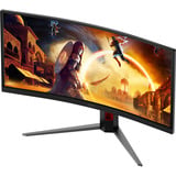AOC CU34G4CA 34" Curved UltraWide gaming monitor Zwart, 2x HDMI, 1x DisplayPort, USB, Audio, 180 Hz