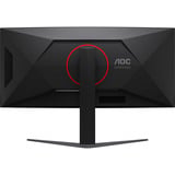 AOC CU34G4CA 34" Curved UltraWide gaming monitor Zwart, 2x HDMI, 1x DisplayPort, USB, Audio, 180 Hz