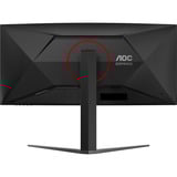 AOC CU34G4Z 34" Curved UltraWide gaming monitor Zwart (mat), 2x HDMI, DisplayPort, 2x USB-A, USB-B, 240 Hz