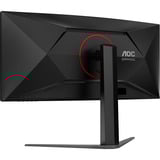 AOC CU34G4Z 34" Curved UltraWide gaming monitor Zwart (mat), 2x HDMI, DisplayPort, 2x USB-A, USB-B, 240 Hz
