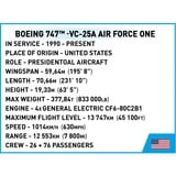 COBI Boeing 747 Air Force One Constructiespeelgoed Schaal 1:144