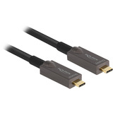 DeLOCK Actieve optische USB-C kabel Zwart, 15 meter, 4K