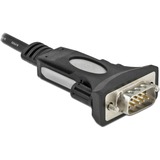 DeLOCK USB-A 2.0 > 1x RS-232 DB9 seriële adapter Zwart, 3 meter