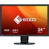 EIZO CS2400R ColorEdge 24" monitor Zwart, HDMI, DisplayPort, 4x USB-A, USB-C
