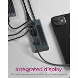ICY BOX 7-Port USB-C 3.2 Gen 2 usb-hub Blauwgrijs