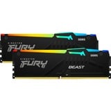 Kingston FURY Beast RGB 16 GB DDR5-5200 (2x 8 GB) werkgeheugen Zwart, KF552C40BBAK2-16, XMP 3.0