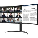 LG UltraWide 34WR55QK-B 34" Curved monitor Zwart, 2x HDMI, DisplayPort, 2x UBS-A, USB-C
