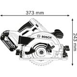 Bosch BOSCH GKS 18V-57 G + Zubehör      L-BOXX handcirkelzaag Blauw/zwart