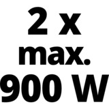 Einhell Power X-Change Twinpack 2x 4,0Ah 18V oplaadbare batterij Rood/zwart, 2 stuks