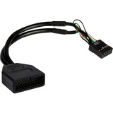 Inter-Tech USB 3.0 > USB 2.0 adapter Zwart, 0,15 meter