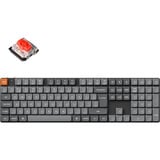 Keychron K5 Max-H1Z, toetsenbord Grijs/zwart, BE Lay-out, Gateron Low Profile 2.0 Mechanical Red, RGB leds, 100%, Double-shot PBT, Hot-swappable, Bluetooth, 2.4GHz