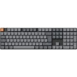 Keychron K5 Max-H1Z, toetsenbord Grijs/zwart, BE Lay-out, Gateron Low Profile 2.0 Mechanical Red, RGB leds, Double-shot PBT, Hot-swappable, Bluetooth, 2.4GHz