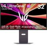 LG UltraGear evo 32GX870B-B 31.5" 4K Ultra HD gaming monitor Donkergrijs, 1x DisplayPort, 2x HDMI, 1x USB-C, 2x USB-A, 240 Hz / 480 Hz