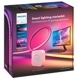 Philips Hue Starterkit - Play gradient lightstrip voor pc - 3x 24/27" ledstrip Zwart/wit, 3 stuks, 2000-6500K, RGB en wit