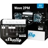 Shelly Qubino Wave 2PM relais Zwart, 2-kanaals, Z-Wave