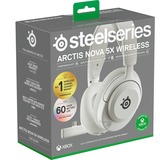 SteelSeries Arctis Nova 5X Wireless over-ear gaming headset Wit, Bluetooth 5.3 / 2.4 GHz, Pc, Xbox Series X|S, Xbox One