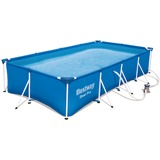 Bestway Steel Pro Frame Pool Set zwembad Blauw, 400cm x 211cm x 81cm, Incl. filterpomp