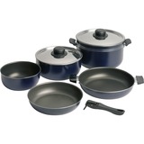 Campingaz Pannenset met antiaanbaklaag blauw, 9-delig