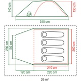 Coleman Kobuk Valley 4 Plus tent Donkergroen/lichtgroen