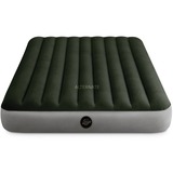 Intex Queen Dura Beam Prestige Downy met elektrische batterijpomp luchtbed Olijfgroen