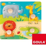 Jumbo Goula - Jungledieren noppenpuzzel 4 stukjes
