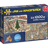 Jumbo Jan van Haasteren - Holiday Shopping puzzels 2x 1000 stukjes + posters