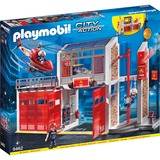 PLAYMOBIL City Action - Grote brandweerkazerne met helicopter Constructiespeelgoed 9462