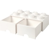 Room Copenhagen LEGO Brick Drawer 8 Wit opbergdoos Wit