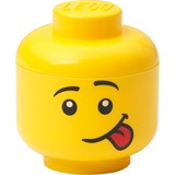 Room Copenhagen LEGO Storage Head 'Silly', mini opbergdoos Geel