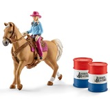 Schleich Farm World - Barrel racing met cowgirl speelfiguur 41417