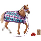 Schleich Horse Club - Engelse Volbloed met deken speelfiguur 42360