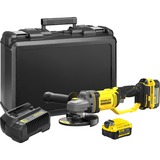 Stanley FATMAX V20 18V Haakse slijper Geel/zwart, Koffer, oplader (4A) en 2 accu's (4.0Ah) inbegrepen