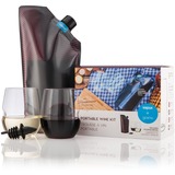 Vapur Wandervino Set drinkfles Wijnrood/zwart