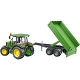 bruder John Deere 5115M met aanhanger Modelvoertuig 02108